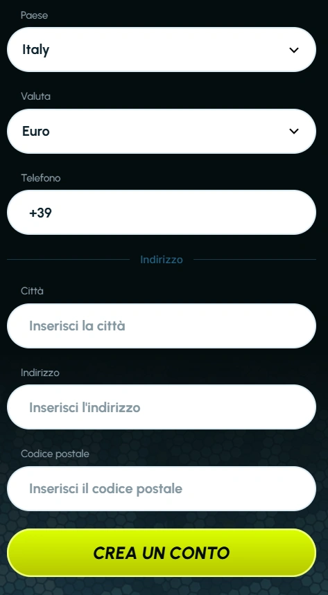 Slotexo Casino Registration step 3